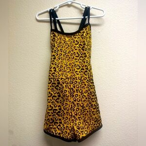 LAYLAS Sequined Leopard Dance/Acro Romper in Sz XSC